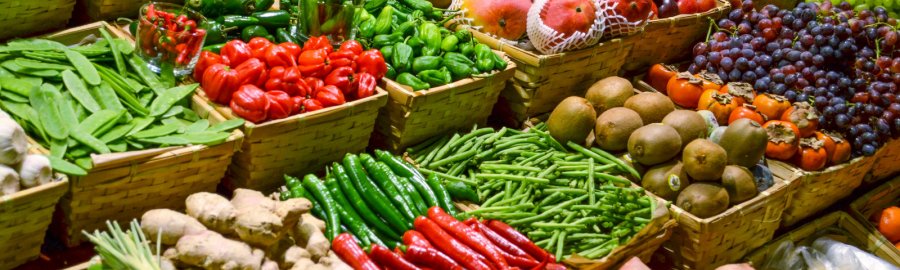 Beautifully colored vegetables